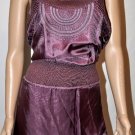 $208 New BCBG Max Azria Embroidered Amethyst Satin Party Dress M