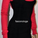 $198 New  BCBG Sexy Black Fuchsia Mini Bandage Power Party Dress L