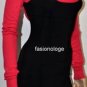 $198 New BCBG Sexy Black Fuchsia Mini Bandage Power Party Dress L