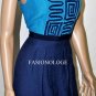 $238 New BCBG Max Azria Pacific Blue Bamboo Knit Cocktail Party Dress 8