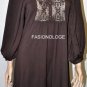 $240 New BCBG Max Azria Dark Java Knit Crochet Short Party Dress XXS