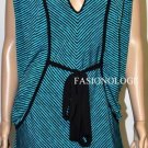 $218 New BCBG Max Azria Black Stripe Print Jersey  Short Party Dress S
