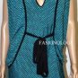 $218 New BCBG Max Azria Black Stripe Print Jersey Short Party Dress S