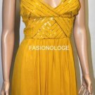 $338 New BCBG Max Azria Bamboo Woven Silk Chiffon Party Dress 4