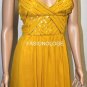 $338 New BCBG Max Azria Bamboo Woven Silk Chiffon Party Dress 4