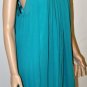$338 New BCBG Max Azria Embellished Chiffon Teal Cocktail Party Dress 8