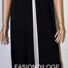 $198 New BCBG Colorblock Strapless Black Long Jersey Party Dress 4