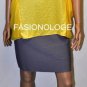 $198 New BCBG Max Azria Glow Yellow Satin Draped Cocktail Top Shirt M