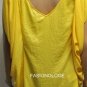 $198 New BCBG Max Azria Glow Yellow Satin Draped Cocktail Top Shirt M