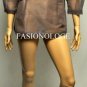 $368 New BCBG Max Azria Organza Cinder Party Cocktail Shirt Top L