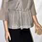 $188 New BCBG Max Azria "Jilla" Hazelnut Silk Kimono Top XS