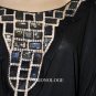 $178 New BCBG Max Azria BLack Sequin Dolman Sleeve Party Shirt Top S