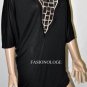 $178 New BCBG Max Azria BLack Sequin Dolman Sleeve Party Shirt Top S