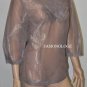 $368 New BCBG Max Azria Organza Cinder Party Cocktail Shirt Top S