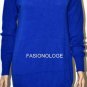 $329 New BCBG Blue Sapphire 100% Lambs Wool Party Sweater Dress NWT S