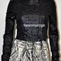 $248 New BCBG Max Azria Black Zipper Faux Leather Jacket Coat XS