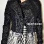 $248 New BCBG Max Azria Black Zipper Faux Leather Jacket Coat XS
