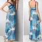 $498 New BCBG Max Azria Ink Combo Chiffon Metallic Cocktail Party Dress 0