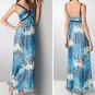 $498 New BCBG Max Azria Ink Combo Chiffon Metallic Cocktail Party Dress 0