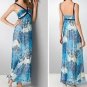 $498 New BCBG Max Azria Ink Combo Chiffon Metallic Cocktail Party Dress 0