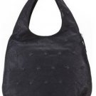 $328 NWT BCBG Max Azria Black Leather Hidden Stud Shoulder Hand Bag Purse M NS