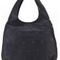 $328 NWT BCBG Max Azria Black Leather Hidden Stud Shoulder Hand Bag Purse M NS