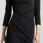 $248 New BCBG Max Azria "Britta" Color Blocked Rayon Woven Cocktail Dress LP