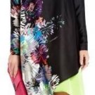 $298 New BCBG Max Azria "Yolanda" Satin Print Cocktail Party Dress NWT XS