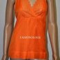 $178 New BCBG Max Azria Nectarine Eyelet Cocktail Party Top S