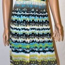$298 New Max&Cleo by BCBG Blue Print Strapless Chiffon Long Party Dress Gown 2
