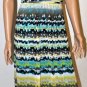 $298 New Max&Cleo by BCBG Blue Print Strapless Chiffon Long Party Dress Gown 2