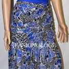 $578 New BCBG Max Azria Blue Black Chiffon Floral Print Party Cocktail Dress 6
