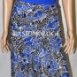 $578 New BCBG Max Azria Blue Black Chiffon Floral Print Party Cocktail Dress 6