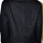 $398 New BCBG Max Azria Black Wool Button Woven Jacket Peacoat M