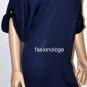 $198 New BCBG Sapphire Wool Sequin Sleeves Sweater Dress XS