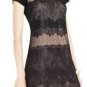 $188 New BCBG Max Azria "Maiya" Black Lace Front Cocktail Party Dress M
