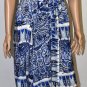 $378 New BCBG Max Azria "Idelle" Blue 100% Silk Wrap Party Cocktail Dress S