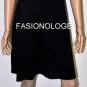 $298 New BCBG Max Azria Black Stripe 100% Merino Wool "Azzura" Sweater Dress L