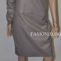 $328 New BCBG Max Azria Runway Mocha Faux Leather Cocktail Party Dress NWT M
