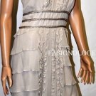 $370 New BCBG Max Azria Halter Tiered Ruffle Chiffon Cocktail Party Dress 12