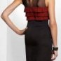 $318 New BCBG Max Azria Black Red Mesh Jewel Cocktail Party Dress 2