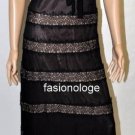 $648 New BCBG Max Azria Black Lace Chiffon Strapless Long Cocktail Dress Gown 4