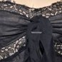 $648 New BCBG Max Azria Black Lace Chiffon Strapless Long Cocktail Dress Gown 4