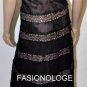 $648 New BCBG Max Azria Black Lace Chiffon Strapless Long Cocktail Dress Gown 4