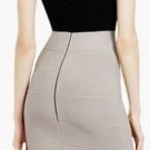 $298 New BCBG Max Azria "Alyona" Black Strapless Bandage Cocktail Party Dress L