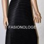 $468 New BCBG Max Azria Black Piped Satin Classic Fit Formal Long Dress Gown 2