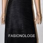 $468 New BCBG Max Azria Black Piped Satin Classic Fit Formal Long Dress Gown 2