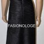 $468 New BCBG Max Azria Black Piped Satin Classic Fit Formal Long Dress Gown 2
