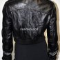 $348 New BCBG Max Azria Black Soft Leather Motorcycle Coat Jacket M