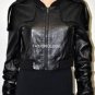 $348 New BCBG Max Azria Black Soft Leather Motorcycle Coat Jacket M